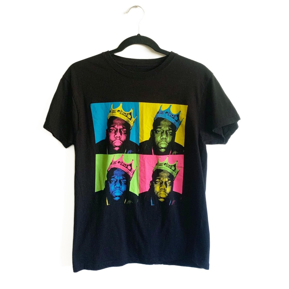The Notorious B.I.G. Andy Warhol Short Sleeve T-Shirt Black Medium